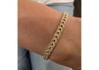 10K Yellow Gold Double Rope Chain Bracelet - 7.25" Dainty Women's Bracelet