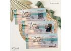 Beach Wedding Boarding Pass Save The Date - Travel Wedding Invite - Passport Wedding Invite - Beach