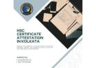 Find HSC Certificate Attestation in Kolkata