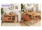 Wayfair George Oliver Sideboard with Convertible Extendable Drop Leaf Dining Table
